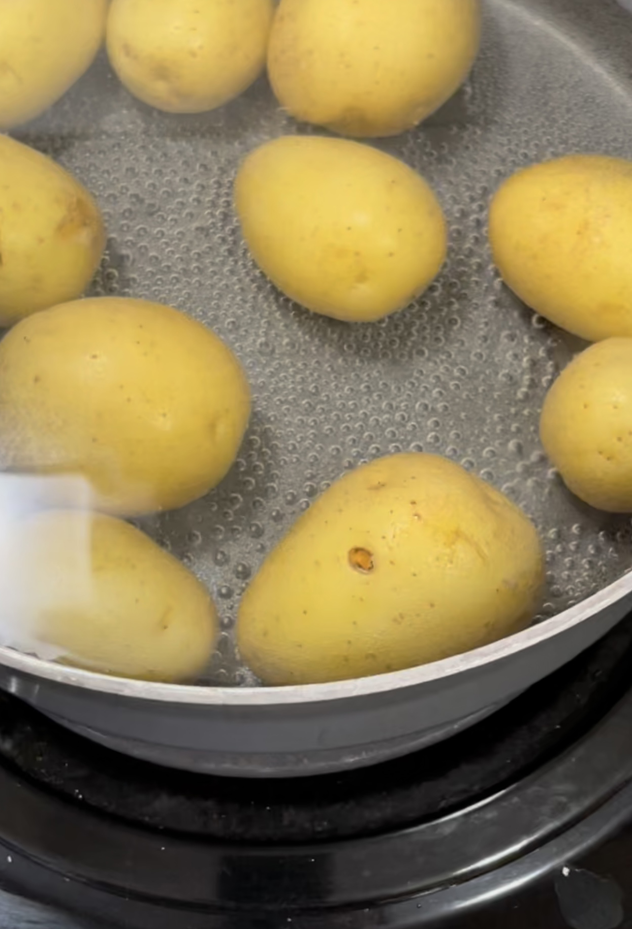 Bite Sized Potatoes in Boiling Water